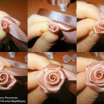 Мастер класс розы из атласной ленты видео